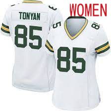Women Green Bay Packers #85 Robert Tonyan Nike White Game NFL Jersey->women nfl jersey->Women Jersey
